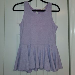 Lilac Peplum Top